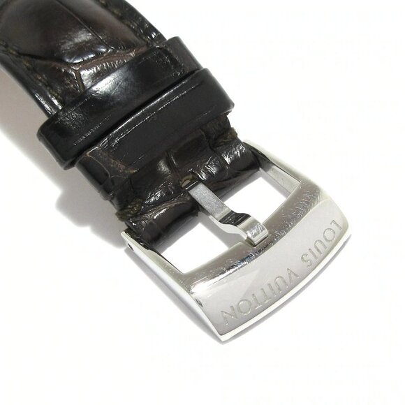 LOUIS VUITTON Tambour Chronograph Q1321 R***** Dark Brown Unisex Wrist Watch - Picture 8 of 12